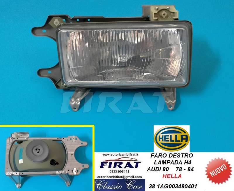 FARO AUDI 80 78 - 84 H4 DX (HELLA)